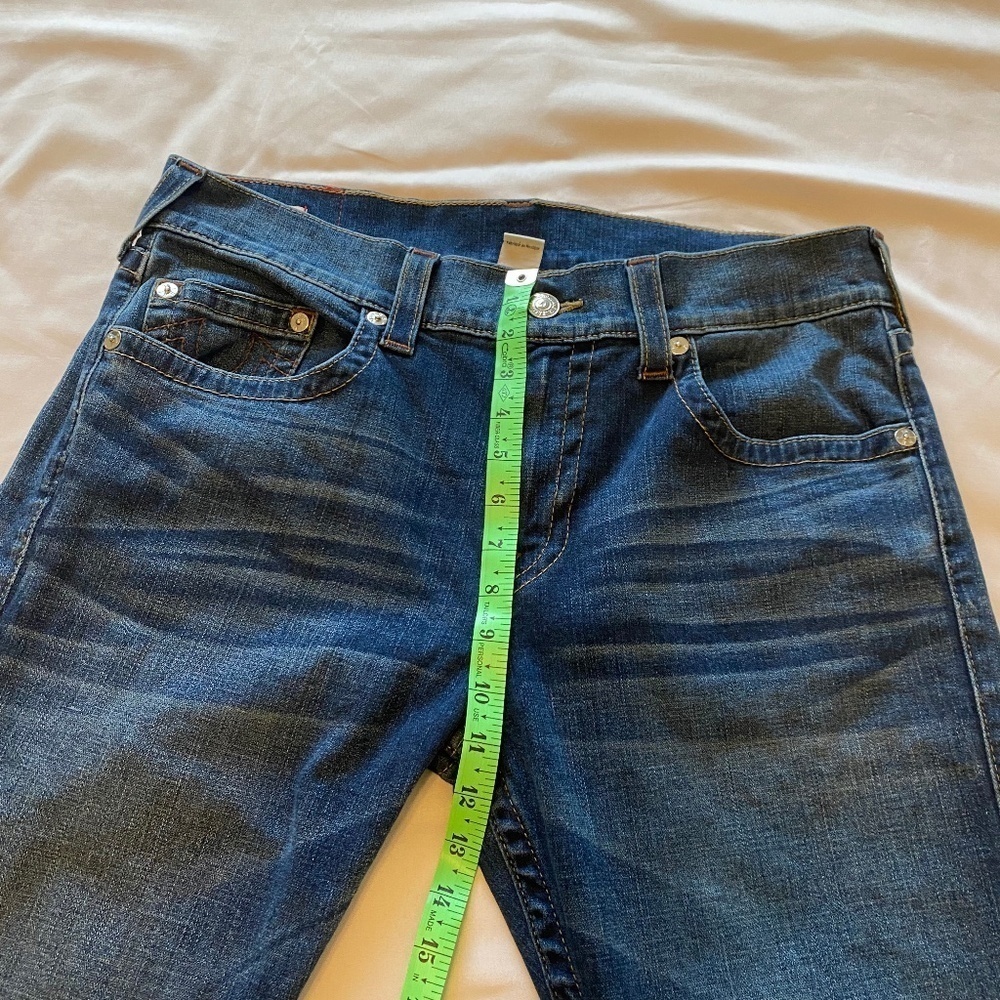 True Religion-Men's Rocco Relaxed Skinny Jean-No Flap-Dark Wash- Size 34 - Picture 10 of 12